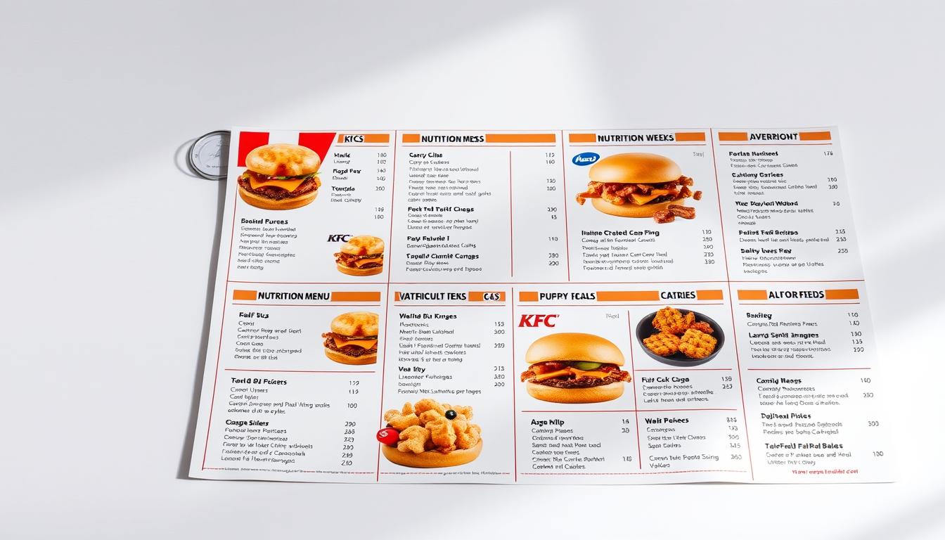 KFC Nutrition Menu